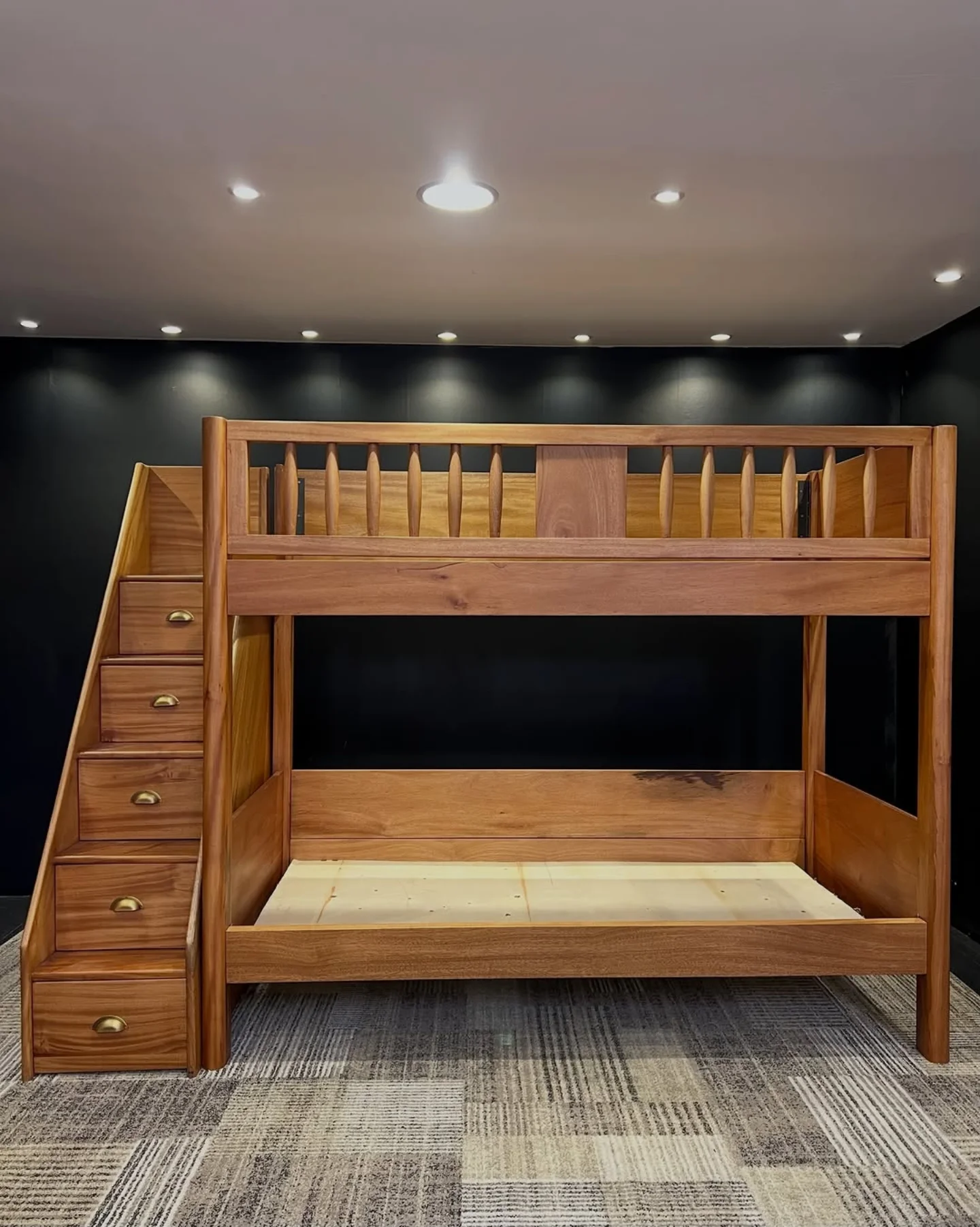 Double Decker Bed with Storage Staircase