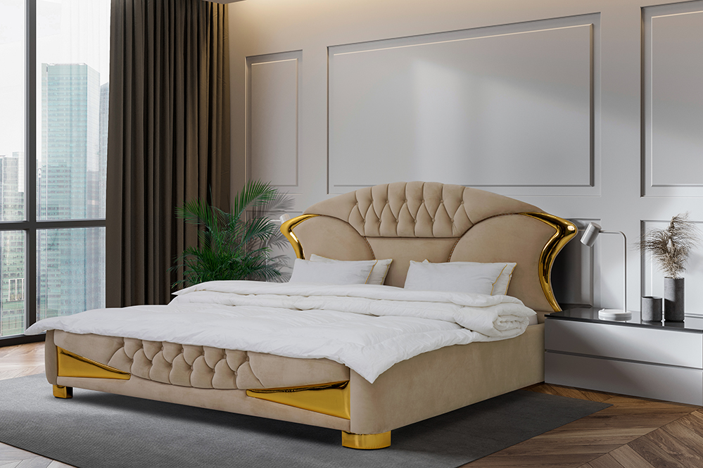 Crown Luxury Upholstered Super King Bed