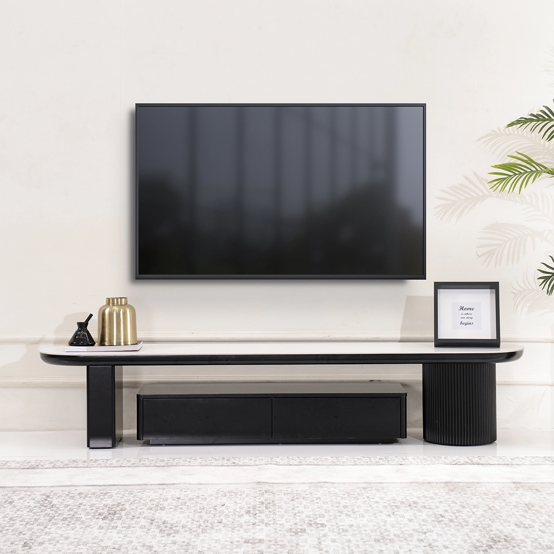 Black and White Low TV Cabinet