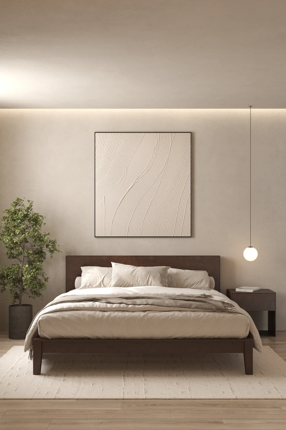 Joinery Low-Profile Wooden Bed