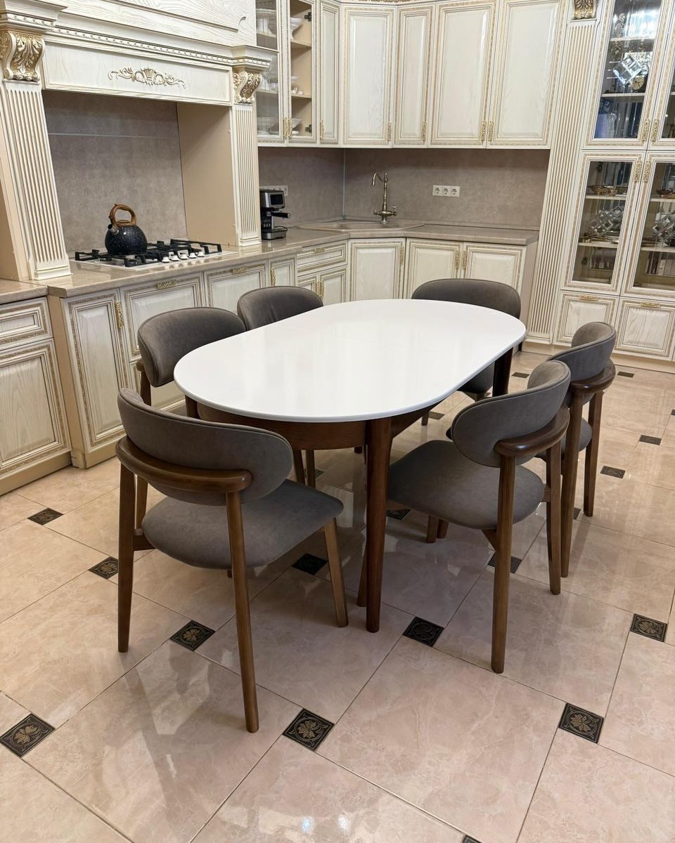 Scandi Extendable Oval 6-Seater Dining Set