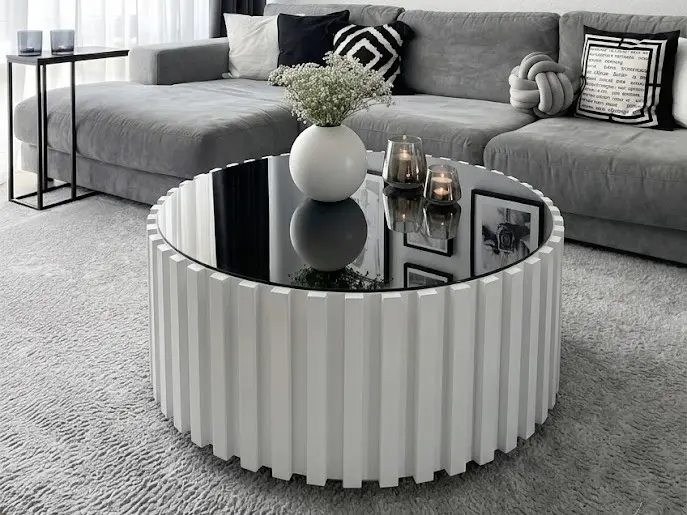 Meridian Fluted Round Coffee Table