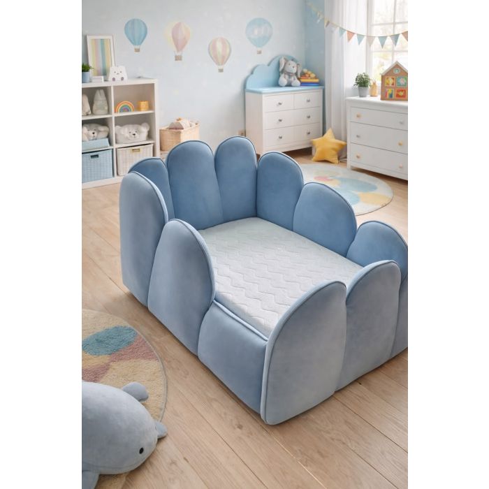 Luna Petal Kids Bed – Luxury Upholstered Children's Bed with Padded Petal Panels