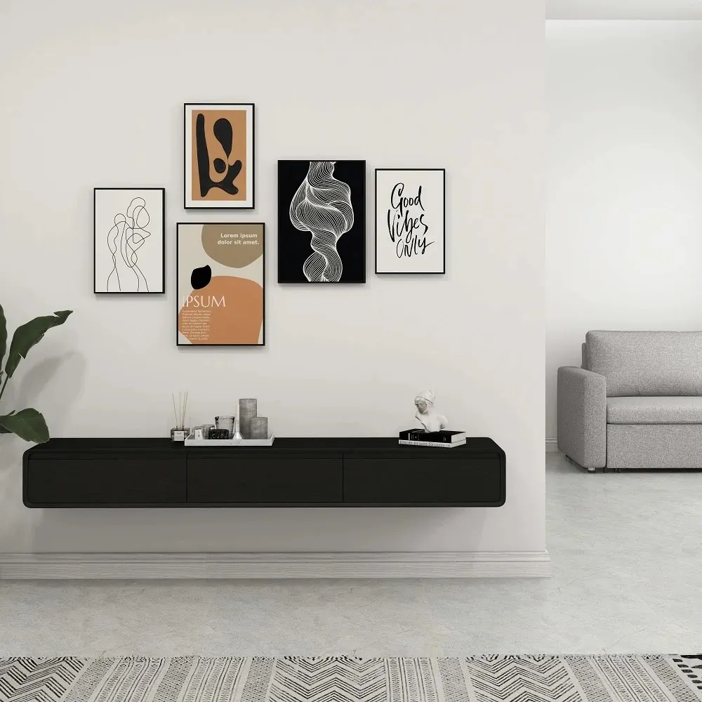 Mid-Century Floating Wall Mounted TV Stand