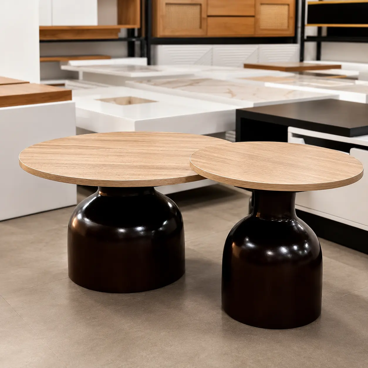 Dual Round Nesting Tables