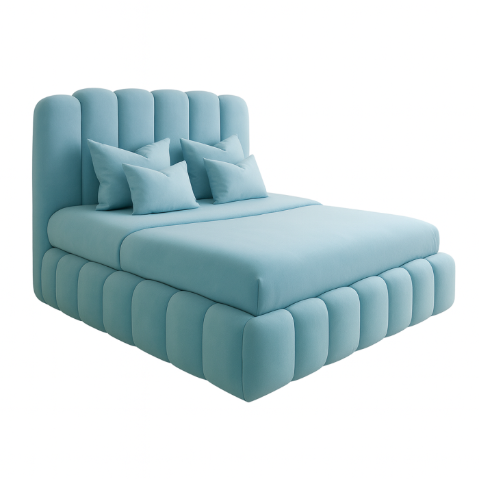 Bubble Design Upholstered Bed – Fully Cushioned Frame
