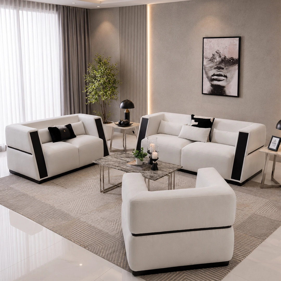 Modern Six-Seater Sofa Set