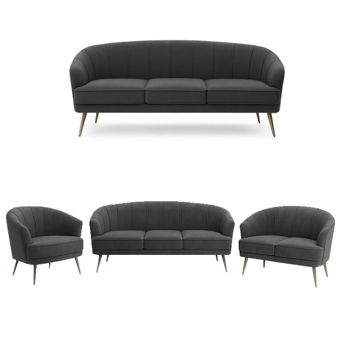Nova Futuristic Velvet Lounge Set