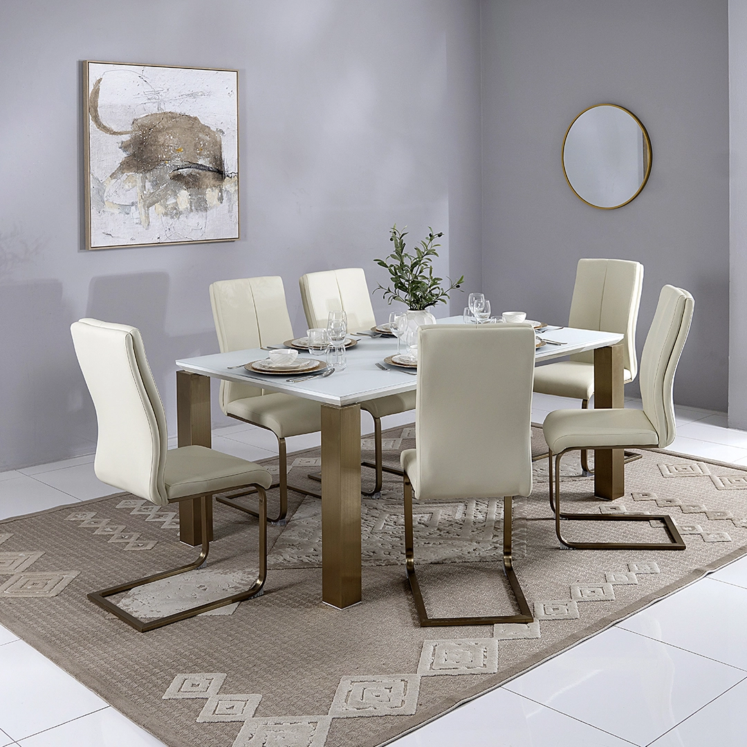 Astra Glass-Top Eight-Seater Dining Set