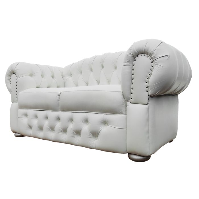 Chesterhill Three-Seater Leather-Style Sofa
