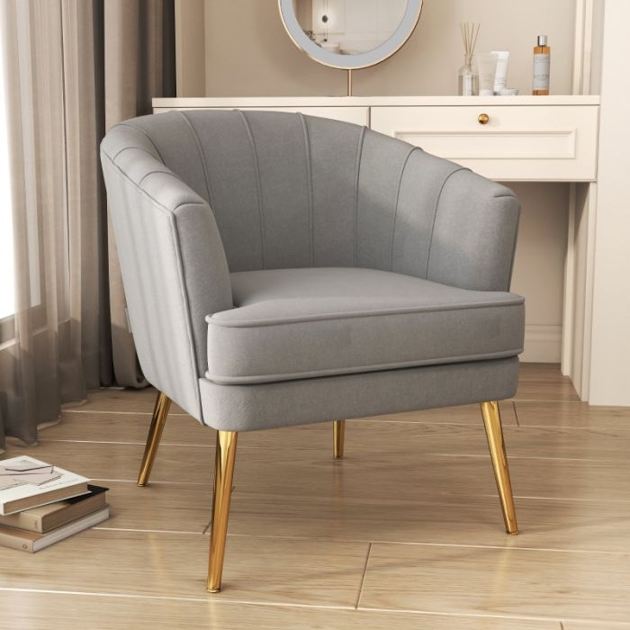French-Style Bergère Upholstered Armchair