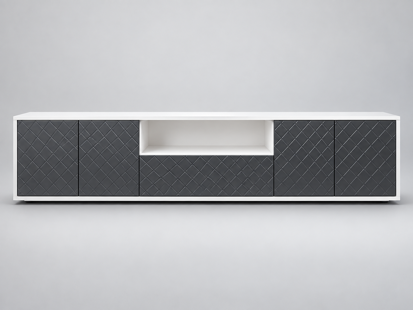 Monochrome Diamond-Front Media Console