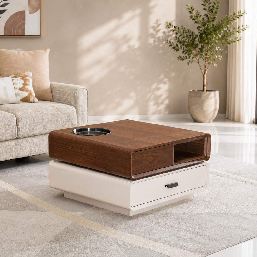 Square Coffee Table with Storage