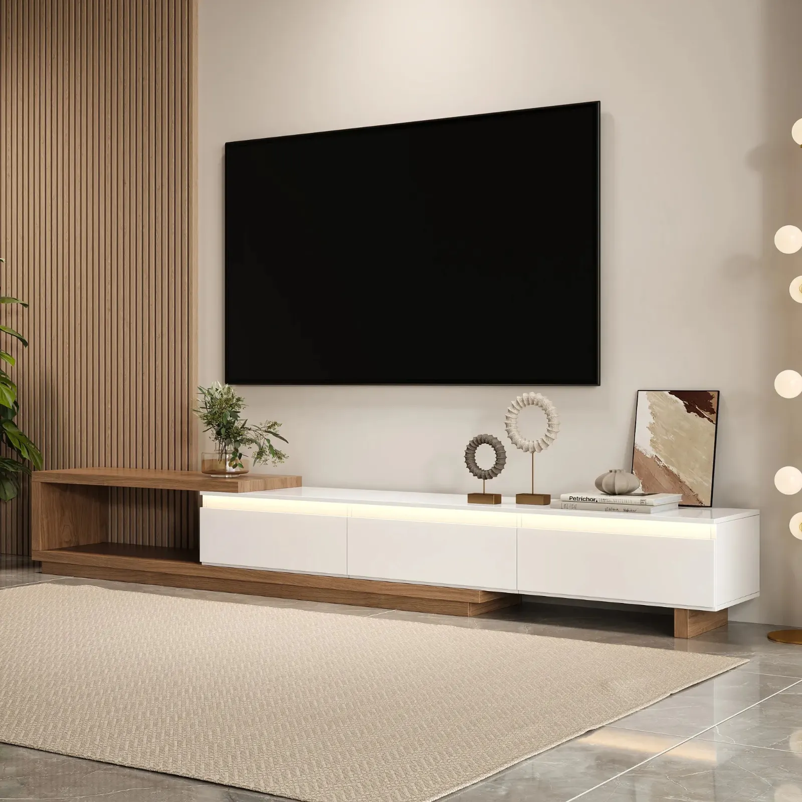 Quoint Extendable LED TV Stand