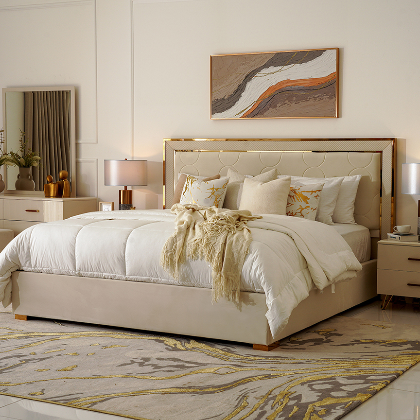 Fully Upholstered King Bed