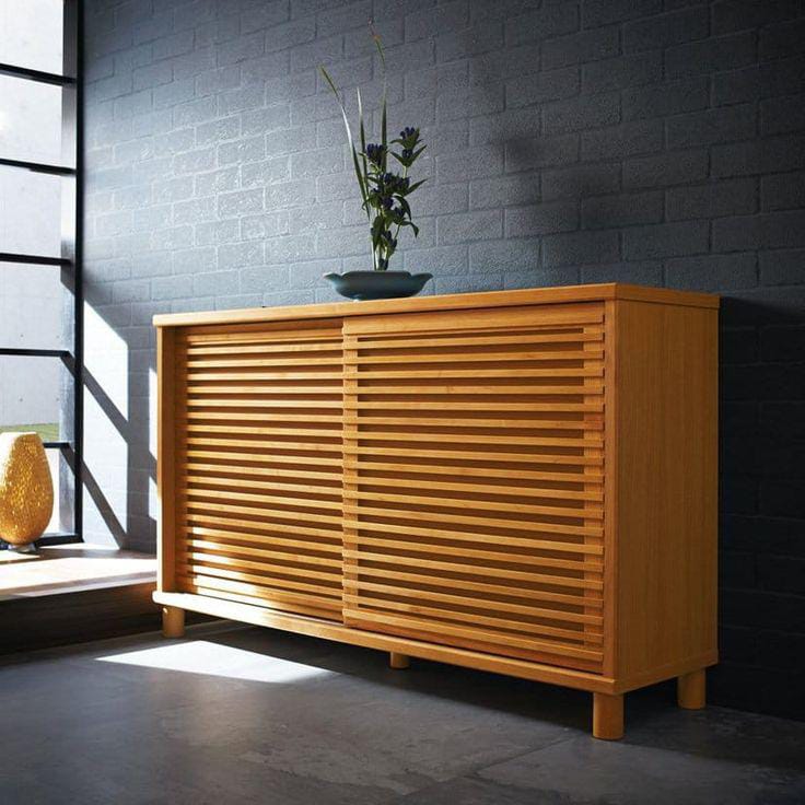 Modern Teak Shoe Cabinet
