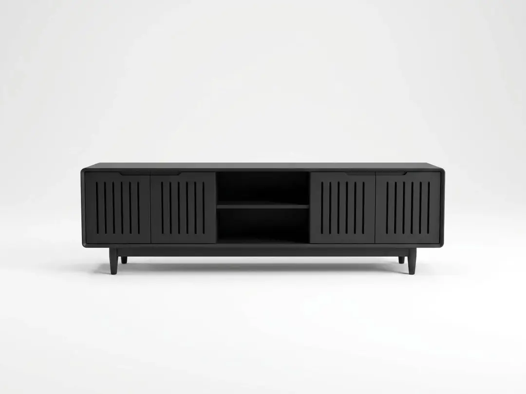 Slatted Door Tv Stand