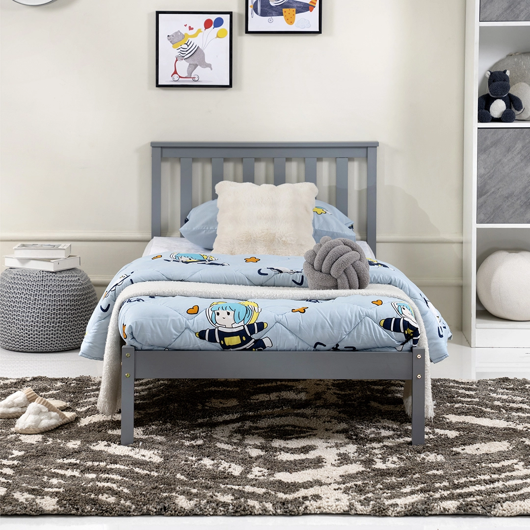 Modern Blue Pine Single Bed